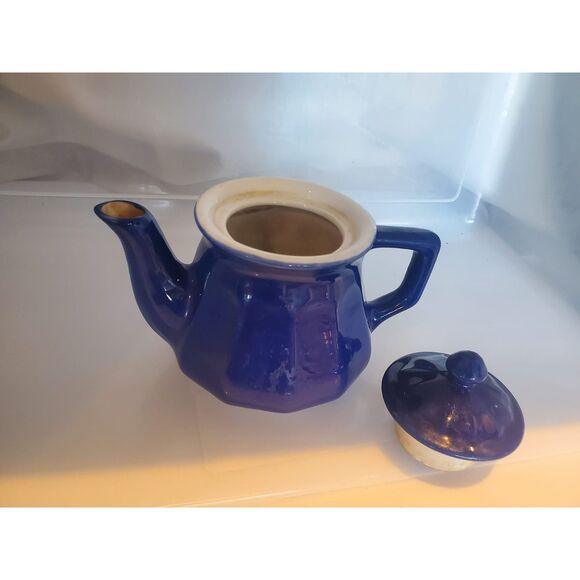 Shenango New Castle China Tea Pot with Lid #146 Blue - Picture 3 of 4